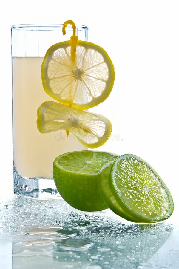 Cold lemonade in a glass stock image. Image of recreating 16336499