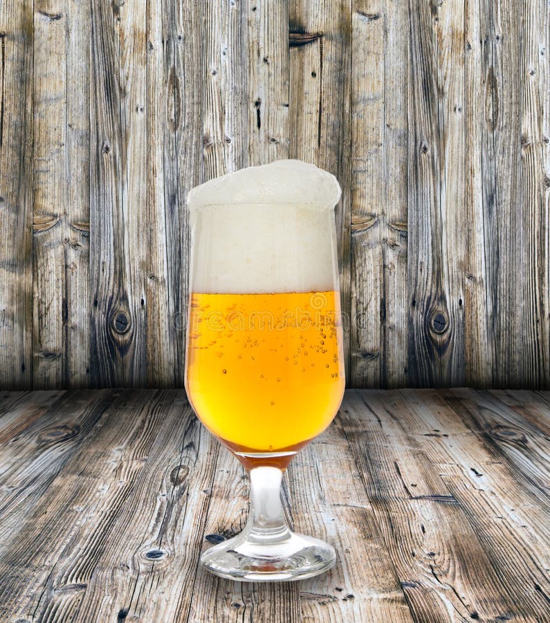 Glass of light beer stock image. Image of lager, barrel 35156355