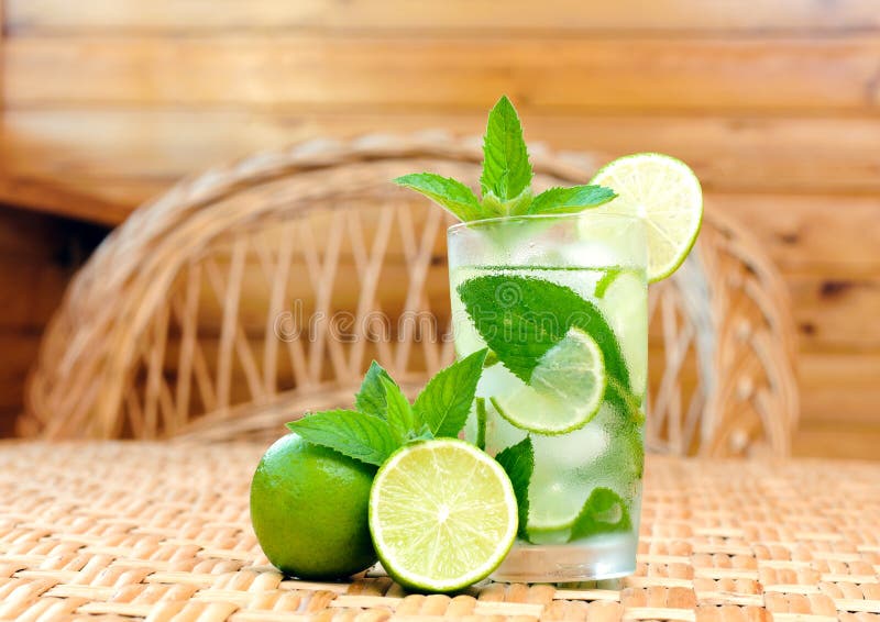 Glass of limonade on the table