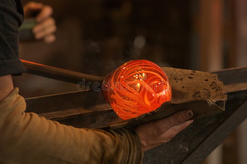 Glass Maker stock photo. Image of handmade, factory 102035776