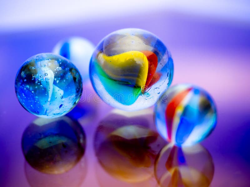 Colored Clear Glass Marbles. Stock Photo Image of discrimination, game 182649340