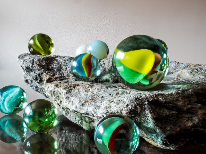 Colored Clear Glass Marbles. Stock Image Image of happy, colours