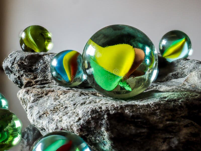 Colored Clear Glass Marbles. Stock Image Image of glasses, playing