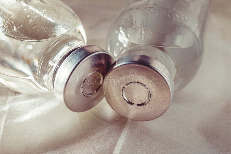 Glass Medicine Vials with Liquid. Stock Photo Image of pharmacy