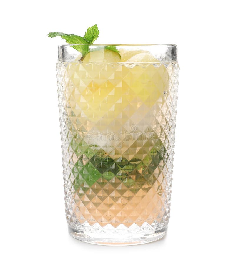Glass with Melon Ball Drink Stock Photo Image of background, isolated