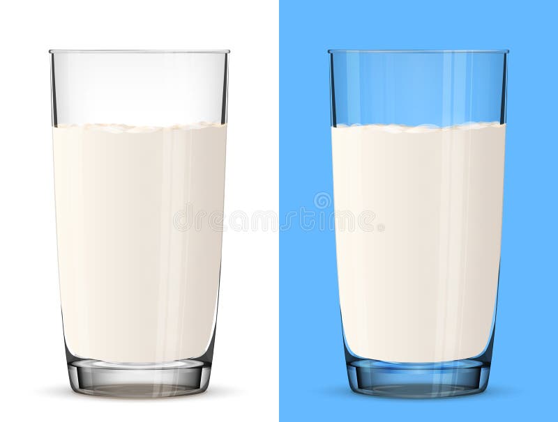 Glass of milk isolated on white background