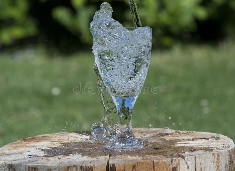 Glass with mineral water stock image