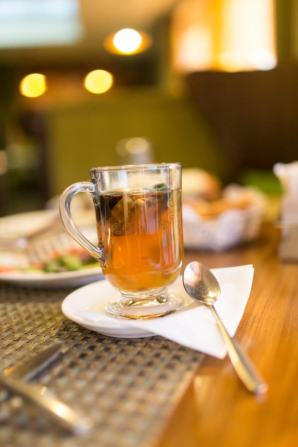 A Glass of Mint Tea in a Restaurant Stock Photo Image of plant, herbal 92214946