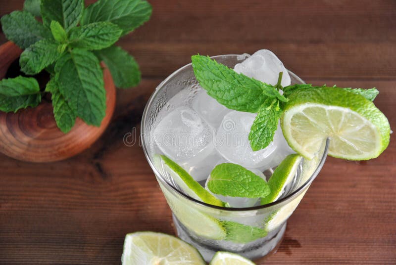 Glass of Mojito Cocktail with Mint Stock Photo Image of mojito, mint