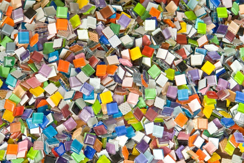 Glass mosaic chip