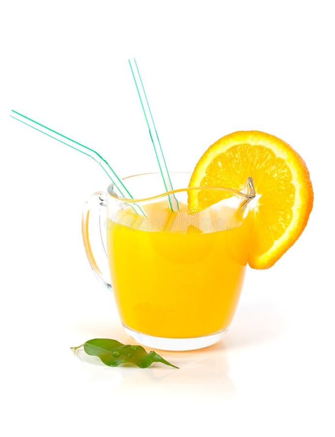 Glass of natural orange juice stock photography