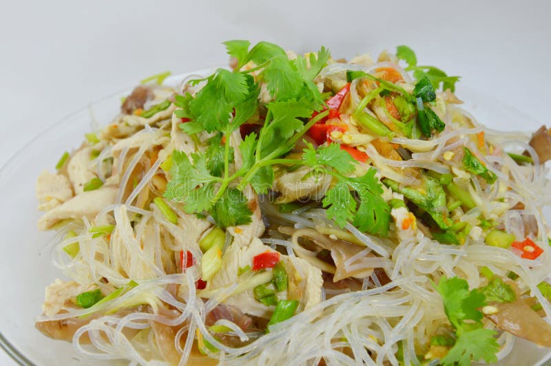 Glass Noodle Pork Spicy Salad Stock Photo Image of noodle, sour 51773728