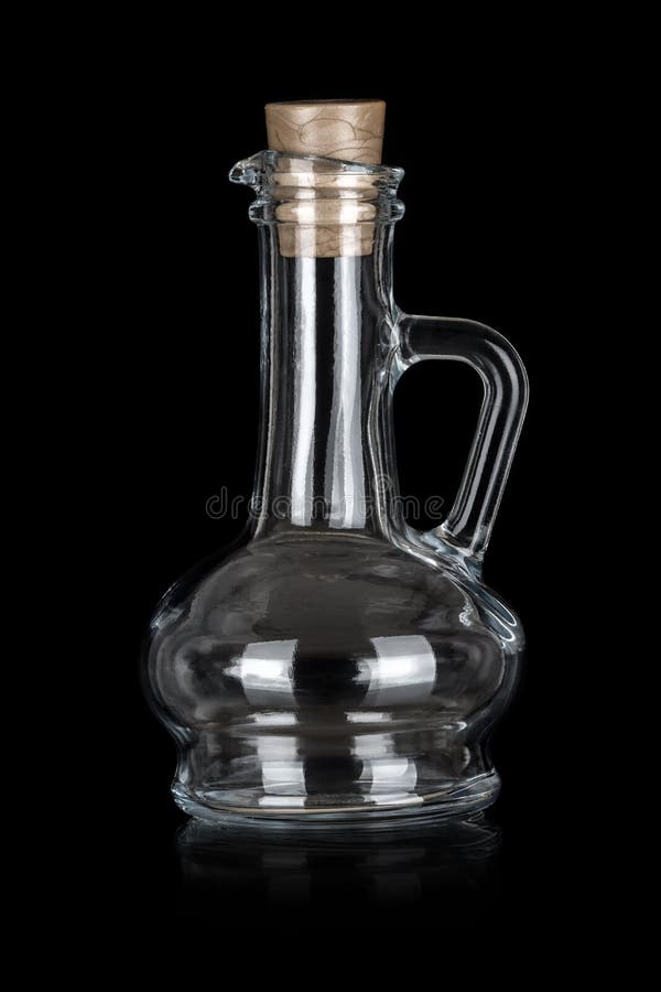 Glass oil cruet isolated stock image. Image of bottle 86096833
