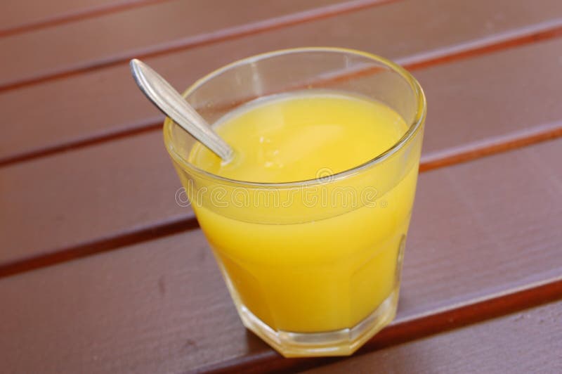 a glass with orange juice