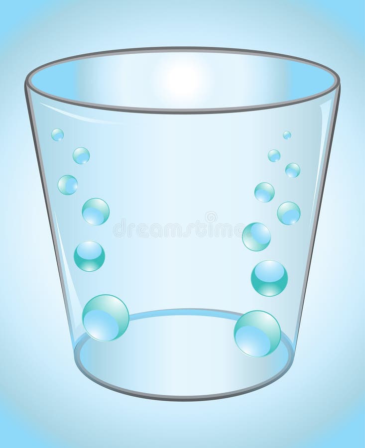 Glass os water stock illustration