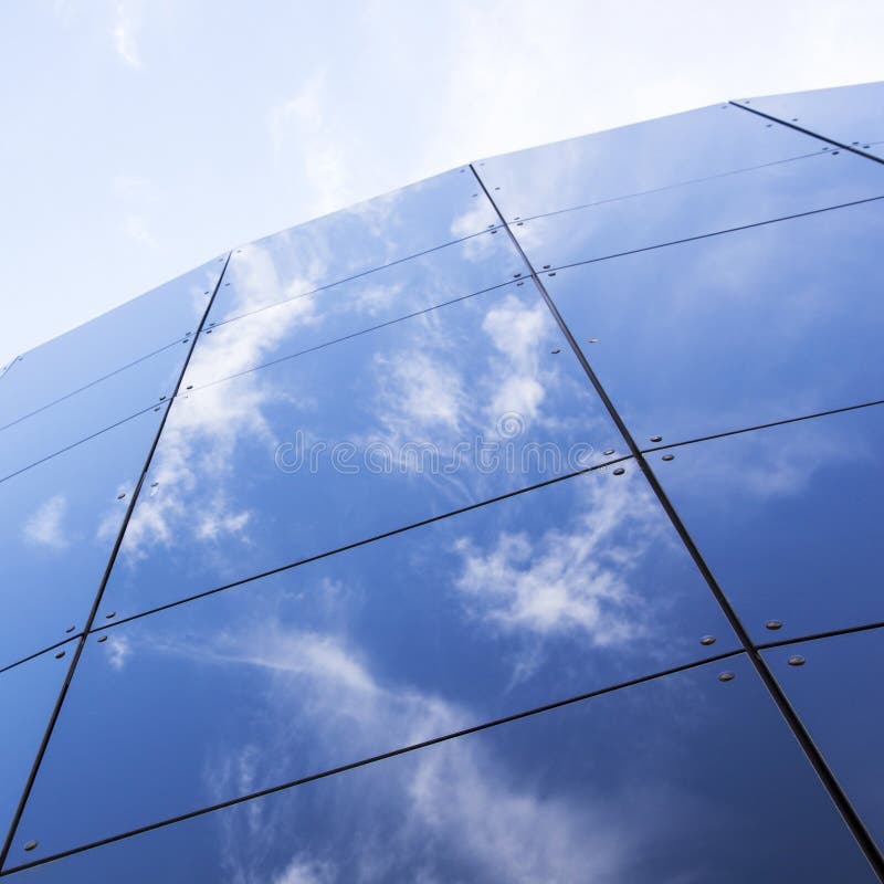 Glass Panes on Facade of Trade Building Stock Image Image of clear