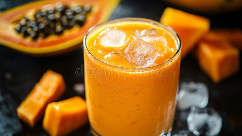 Tropical papaya smoothie