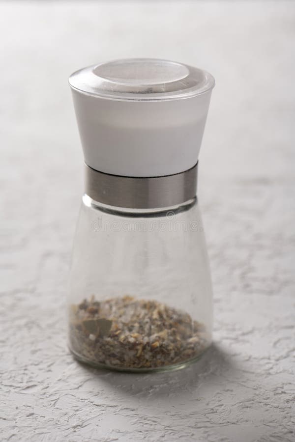 Glass Pepper Mill on White . Stock Image Image of healthy, spice
