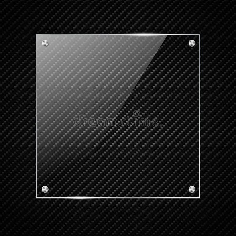 Glass Plate on Transparent Background. Acrylic and Glass Texture with