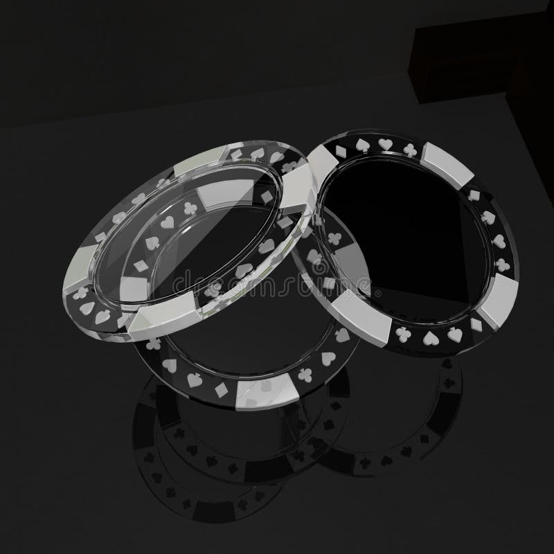 Glass poker chips stock illustration. Illustration of large 35435985