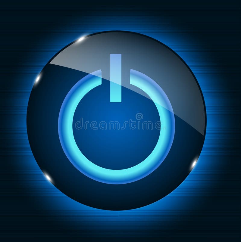 Power on or off button stock vector. Illustration of computer 35326945
