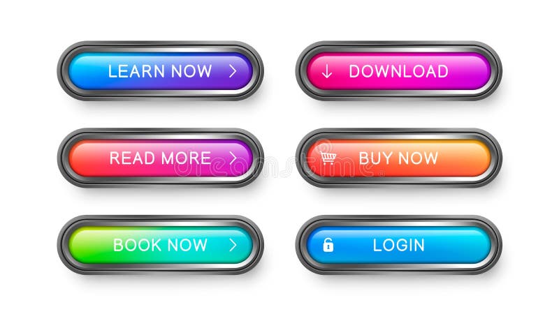 Colorful Buttons Stock Illustration - Download Image Now - Blue