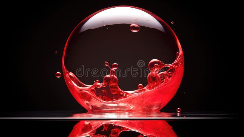 Glass red bubble royalty free illustration