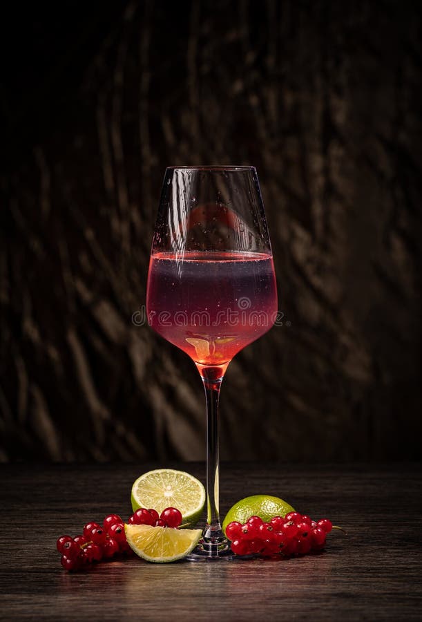 Glass of red currants juice royalty free stock images