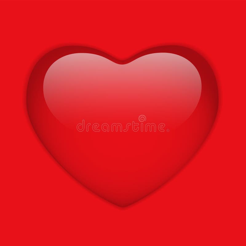 Glass Red Glossy Heart royalty free illustration