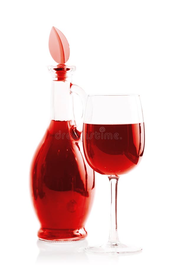 Glass with red wine