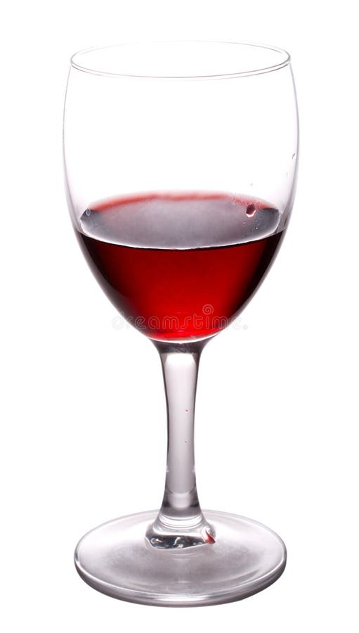 Glass with red wine