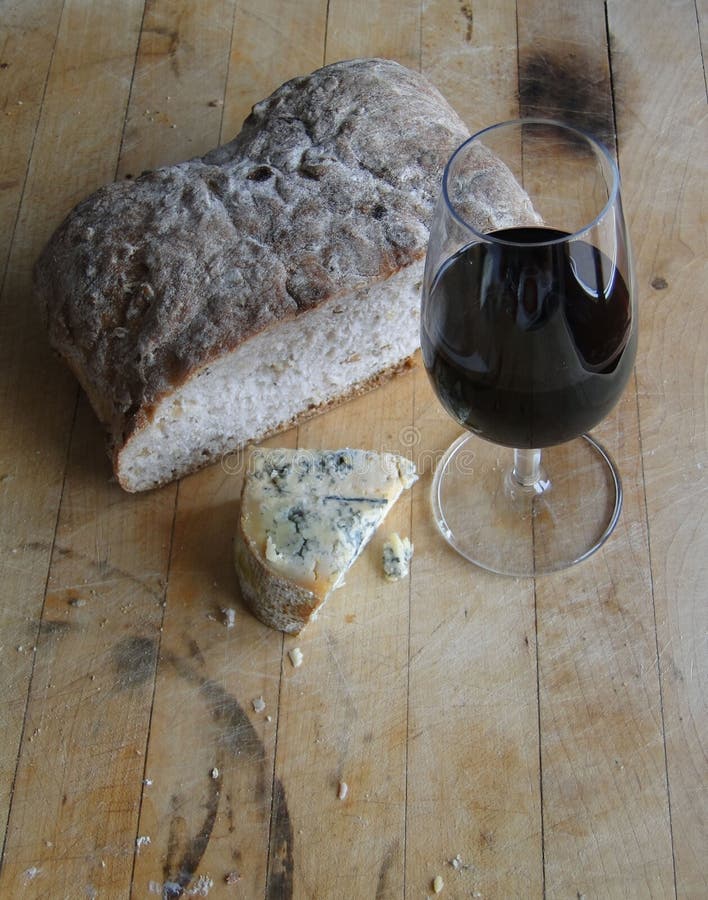 Glass of Red Wine, Blue Cheese Stock Image Image of nutrition, food