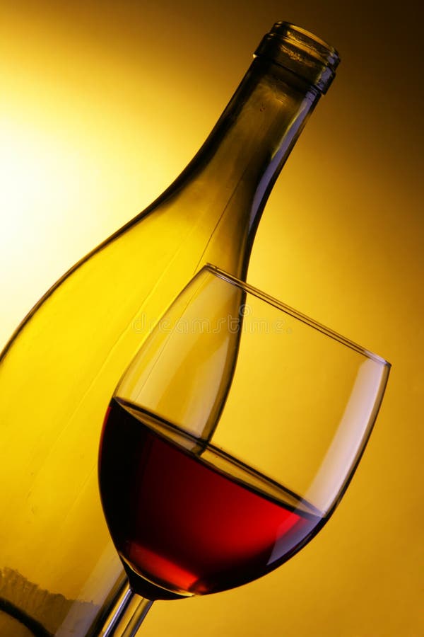 Big Glass and Bottle of Red Wine Stock Photo Image of taster, tasting