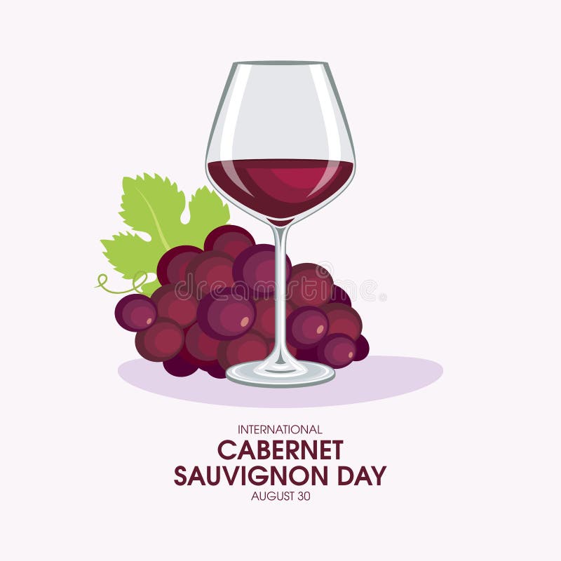 International Sauvignon Day Vector Stock Vector Illustration