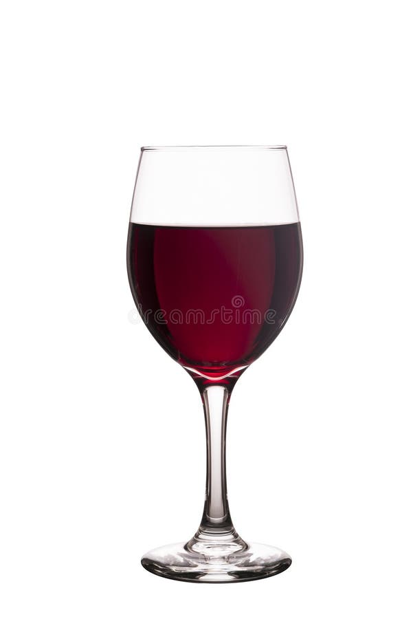 Glass of Red Wine Isolated on a Pure White Background