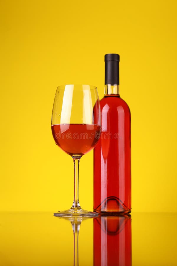 Glass of rose wine stock photo. Image of merlot, pink 42845198