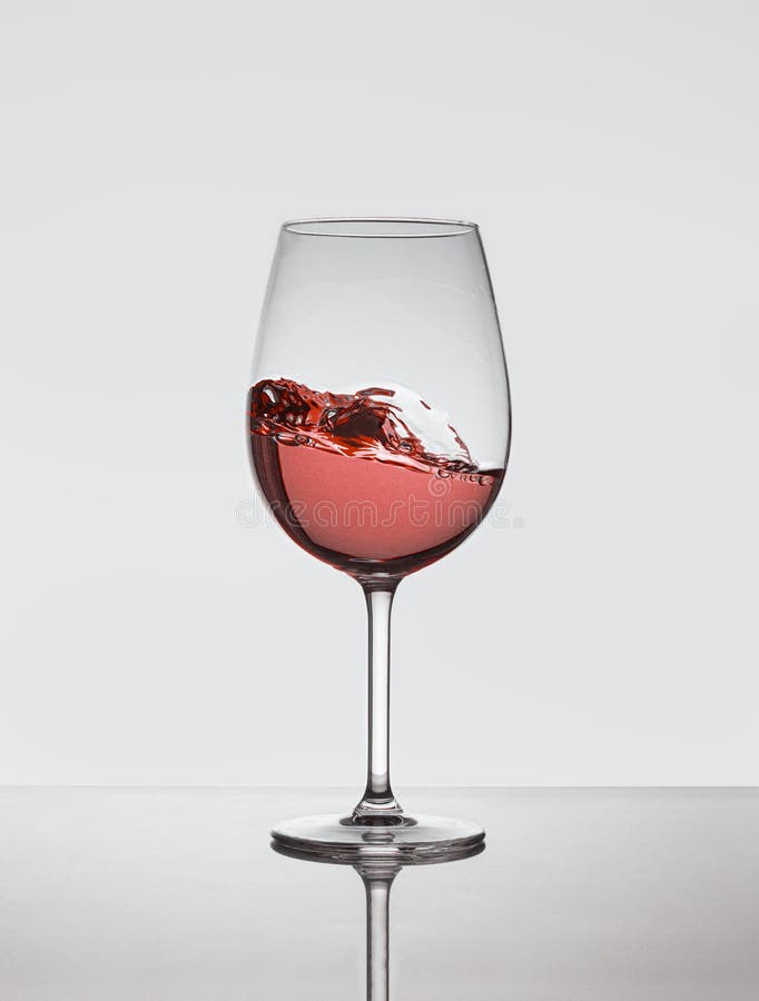 A Glass of Rose Wine on the Move Stock Photo Image of pink
