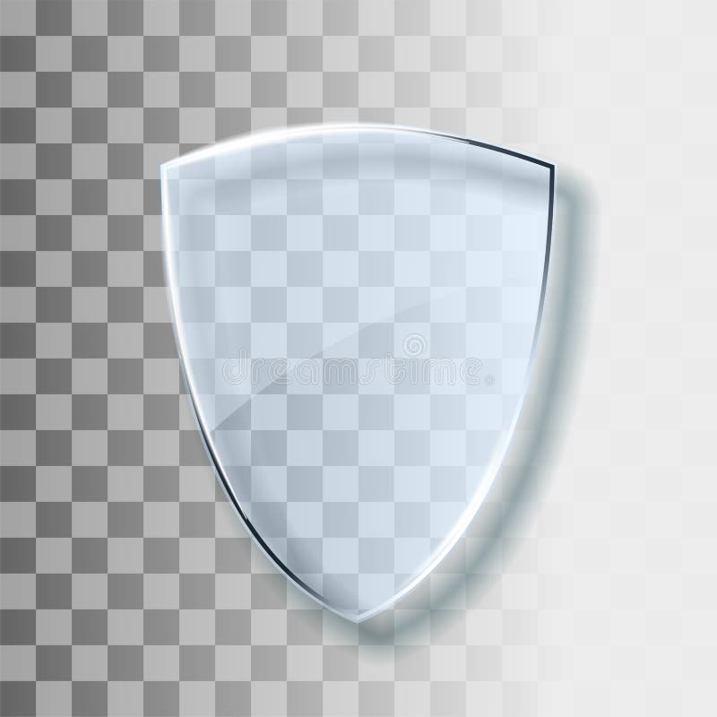 Glass Shield. Blank Transparent White Acrylic Glass Panel Stock Vector Illustration of glossy