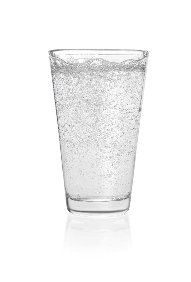 Glass of Soda Water Isolated on White Stock Image Image of refreshment, purified 260016325