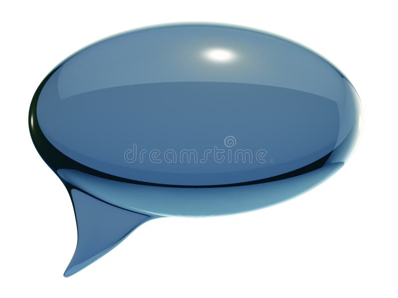 Glass speech bubble stock illustration