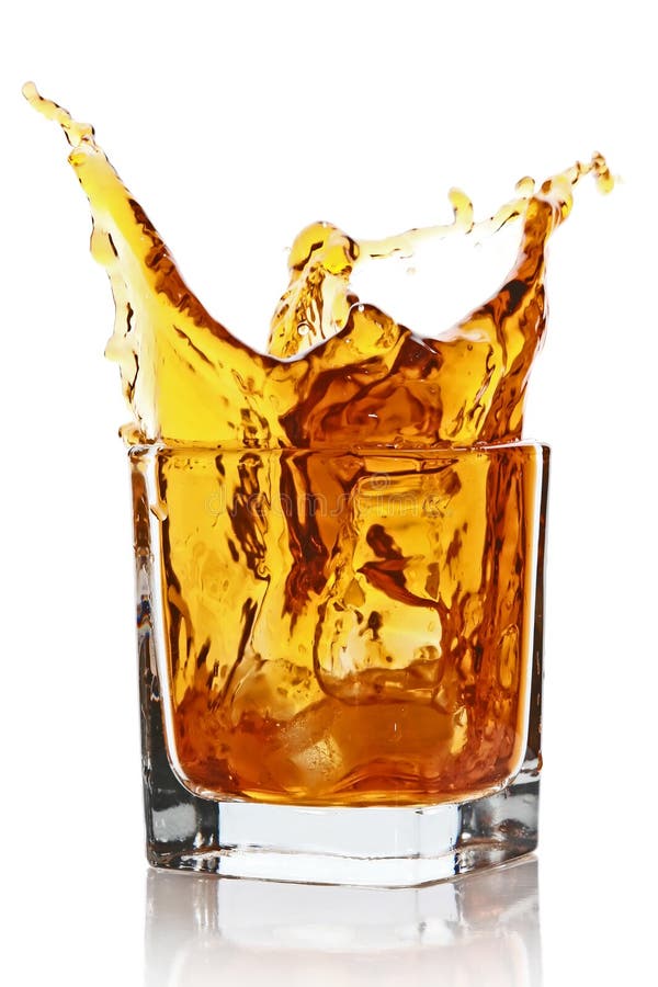 Glass with Splashing Whisky Drink Stock Image Image of splash, swirl