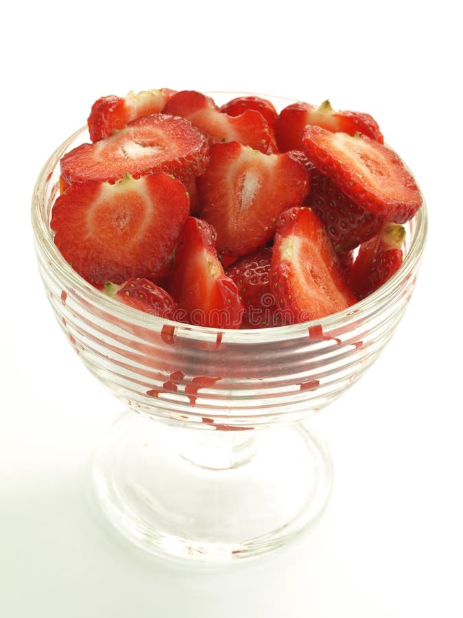Glass of strawberries stock image. Image of bowl, organic 25357069
