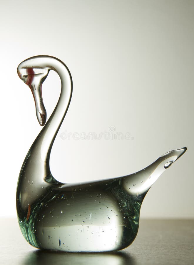 Glass swan figurine