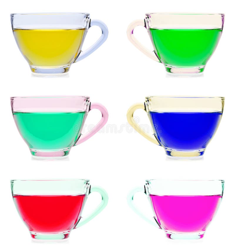 Glass Tea Cup on White Background Stock Photo Image of drink, leaves