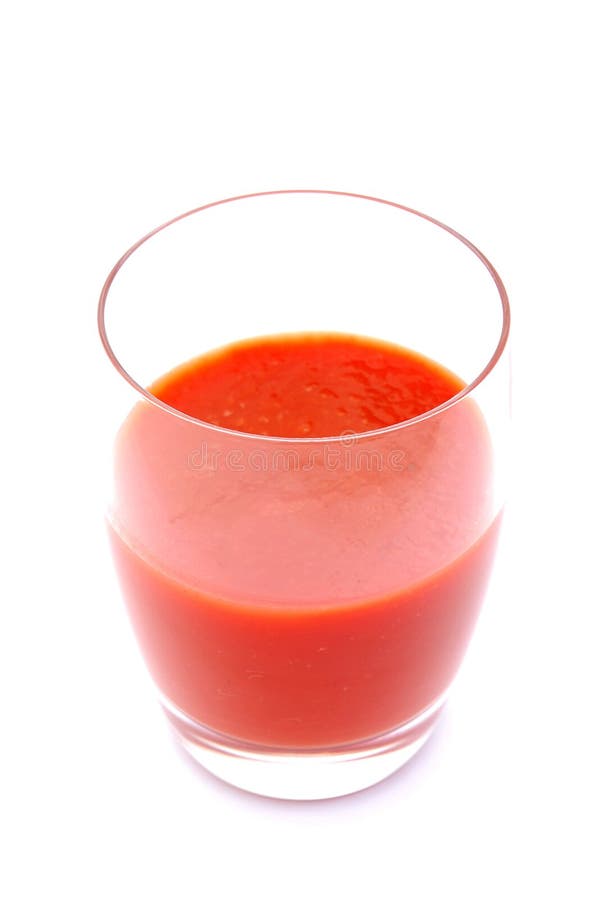 Glass tomato juice