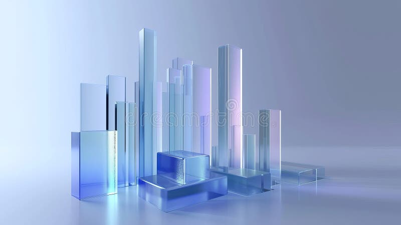 Glass towers creating a futuristic city concept royalty free illustration