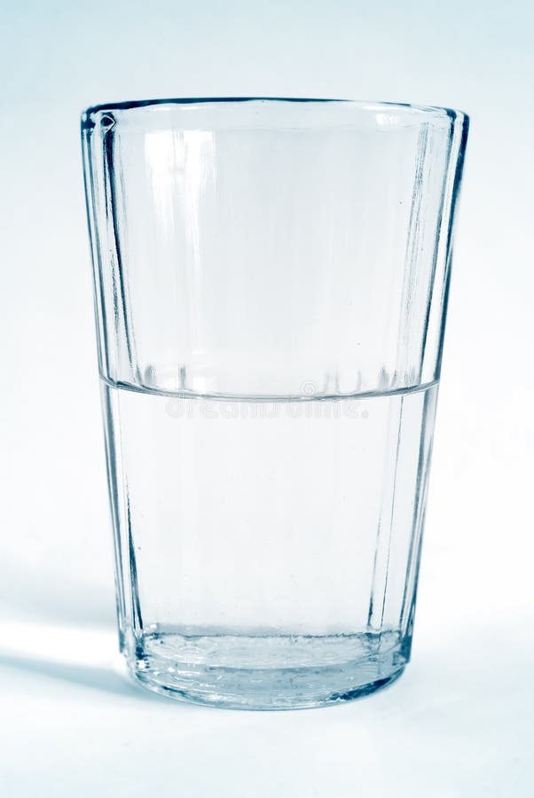 Glass Transparent Cup with Water Stock Photo Image of blue, clear