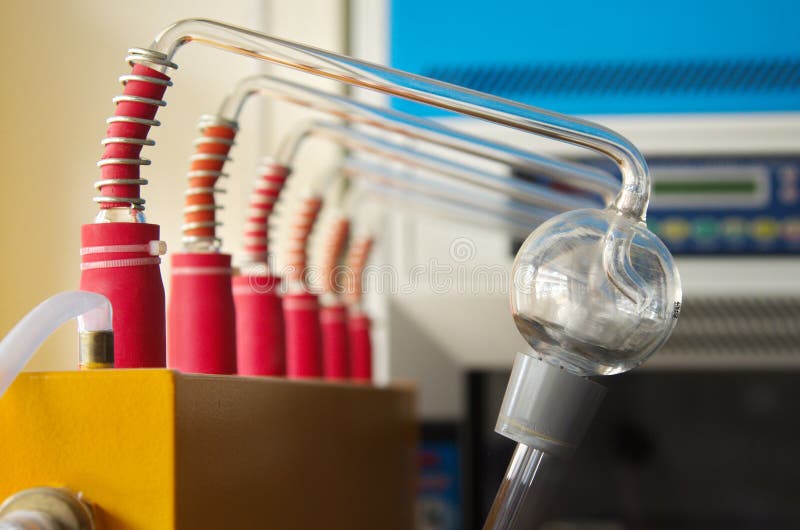 Glass tubes stock photo. Image of science, experiment 39129856