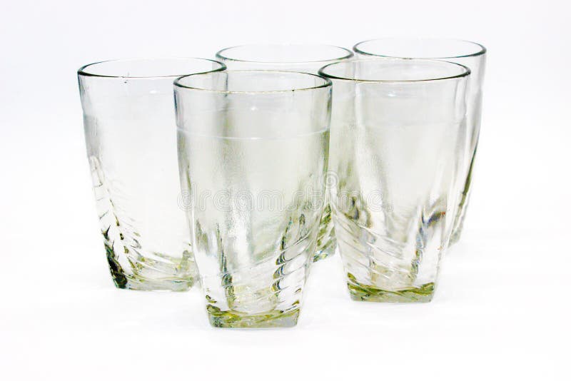 Royalty-Free photo: Two clear footed glasses