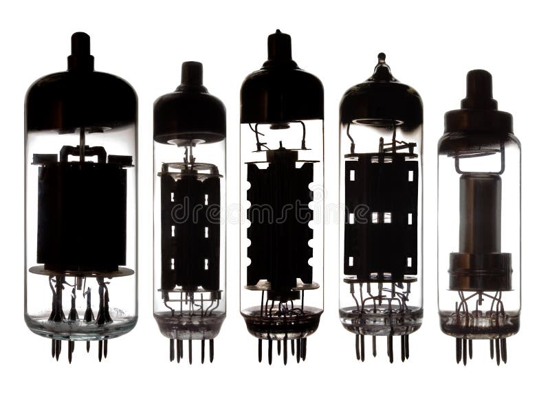 Glass vacuum radio tubes.